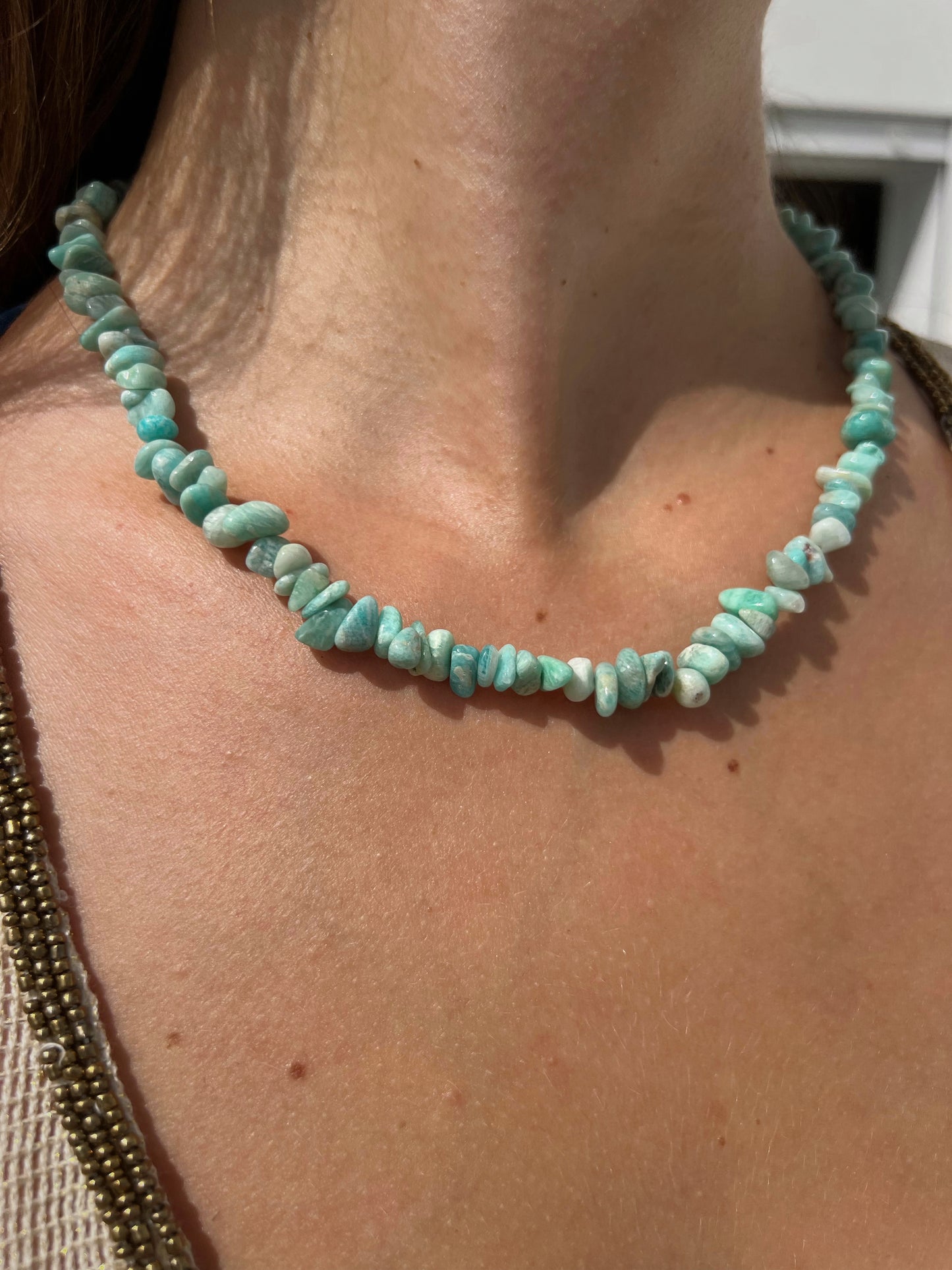 Collier en amazonite naturelle - élégance et énergie apaisante  Edit alt text