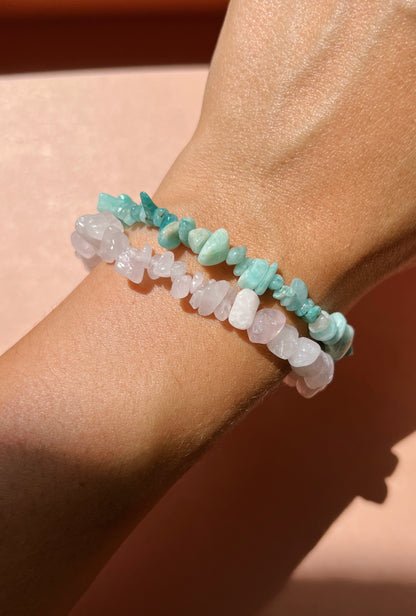 Bracelet en amazonite. Amazonite brute. Pierre d'Amazonite pour la lithothérapie